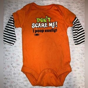 🎃Funny Halloween Costume🎃 6-9 month striped long sleeve onesie boy or girl